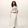 Vit bomullst-shirt med Ami Paris-tryck Vit bomullst-shirt med Ami Paris-tryck