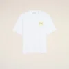 Vit bomullst-shirt med ”Je T’aime”-tryck