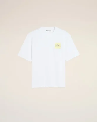 Vit bomullst-shirt med ”Je T’aime”-tryck