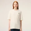 Vit bomullst-shirt med Place Des Victoires-tryck Vit bomullst-shirt med Place Des Victoires-tryck