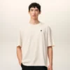 Vit bomullst-shirt med Place Des Victoires-tryck Vit bomullst-shirt med Place Des Victoires-tryck