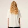 Vit bomullst-shirt med signaturtryck