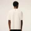 Vit bomullst-shirt med signaturtryck