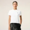 Vit kort Ami de Coeur T-Shirt i bomull Vit kort Ami de Coeur T-Shirt i bomull