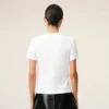 Vit kort Ami de Coeur T-Shirt i bomull Vit kort Ami de Coeur T-Shirt i bomull