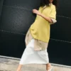 Beige ny ull Ami de Coeur vid skjortklänning Beige ny ull Ami de Coeur vid skjortklänning