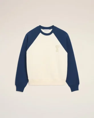 Vit och blå bomullssweatshirt från Ami de Coeur