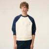 Vit och blå bomullssweatshirt från Ami de Coeur Vit och blå bomullssweatshirt från Ami de Coeur