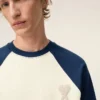 Vit och blå bomullssweatshirt från Ami de Coeur Vit och blå bomullssweatshirt från Ami de Coeur