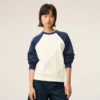 Vit och blå bomullssweatshirt från Ami de Coeur Vit och blå bomullssweatshirt från Ami de Coeur