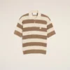 Vit och brun bomullspolo från Ami de Coeur Polo Vit och brun bomullspolo från Ami de Coeur Polo