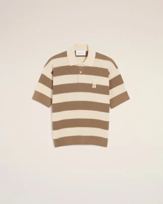 Vit och brun bomullspolo från Ami de Coeur Polo