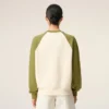 Vit och grön bomullsstickad Ami de Coeur-Sweatshirt Vit och grön bomullsstickad Ami de Coeur-Sweatshirt