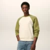 Vit och grön bomullsstickad Ami de Coeur-Sweatshirt Vit och grön bomullsstickad Ami de Coeur-Sweatshirt