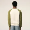 Vit och grön bomullsstickad Ami de Coeur-Sweatshirt Vit och grön bomullsstickad Ami de Coeur-Sweatshirt