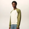 Vit och grön bomullsstickad Ami de Coeur-Sweatshirt Vit och grön bomullsstickad Ami de Coeur-Sweatshirt