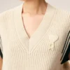 Vit ribbad Ami de Coeur Sweater