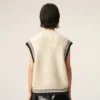 Vit ribbad Ami de Coeur Sweater