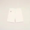 Vita bomullsshorts med Ami Paris Heritage-etikett Vita bomullsshorts med Ami Paris Heritage-etikett