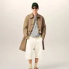 Vita bomullsshorts med vid passform Vita bomullsshorts med vid passform