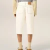 Vita bomullsshorts med vid passform Vita bomullsshorts med vid passform